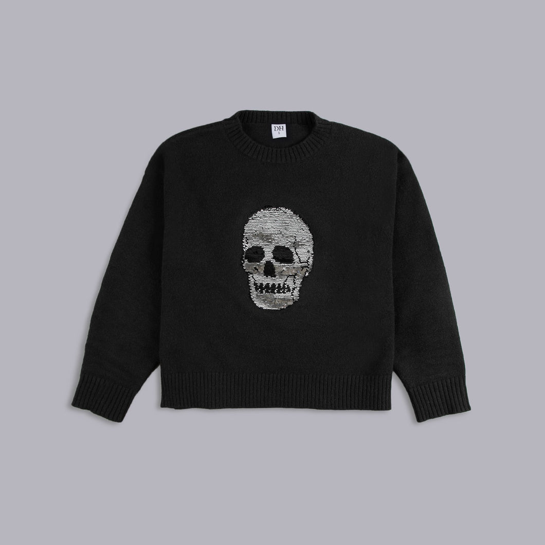 Sequin Skull Sweater